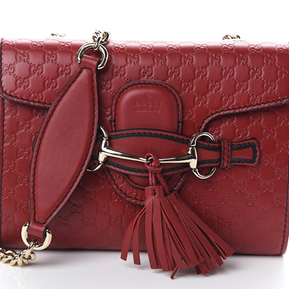 Gucci Soft Microguccissima Mini Emily Chain Shoulder Bag Rosso 6 of 6