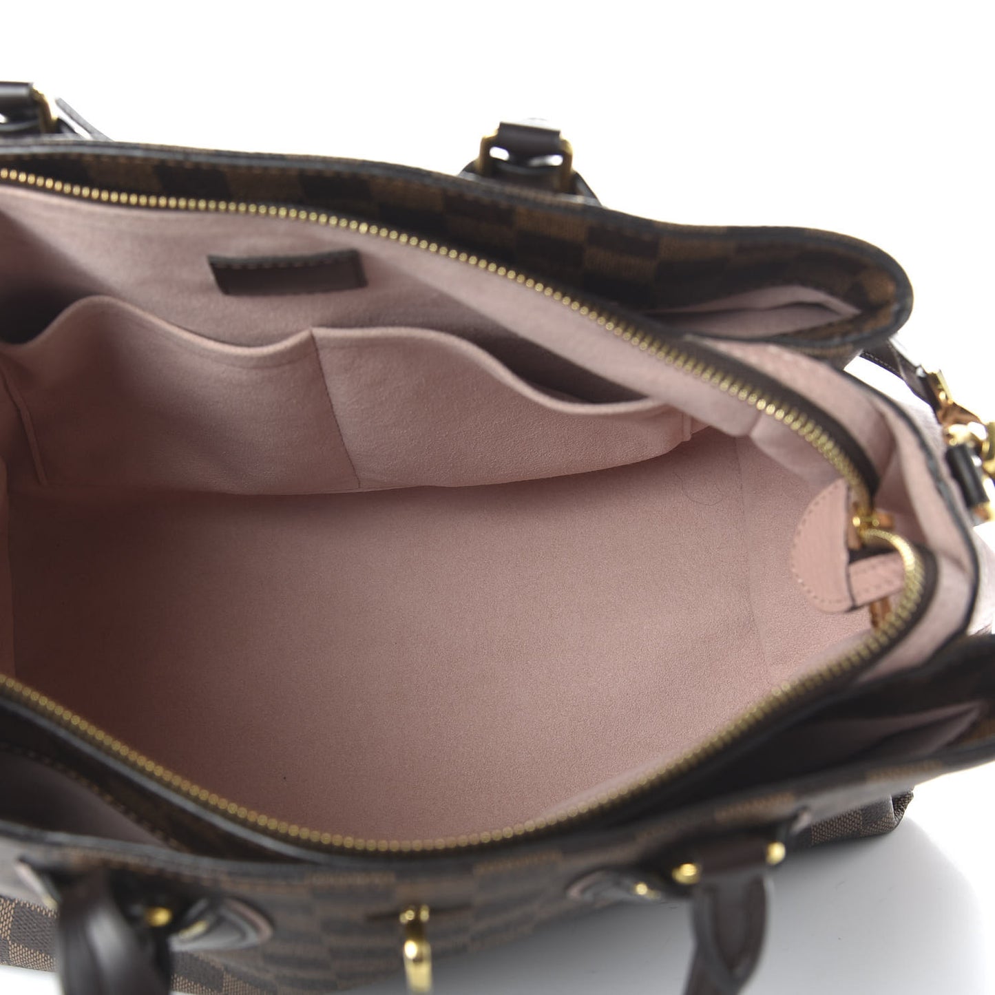 Cuir Taurillon Damier Ebene Normandy Magnolia