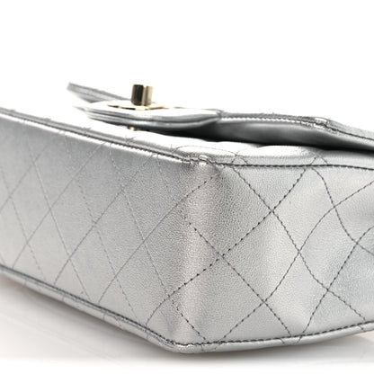 Chanel Metallic Lambskin Quilted Mini Rectangular Flap Silver 10 of 15
