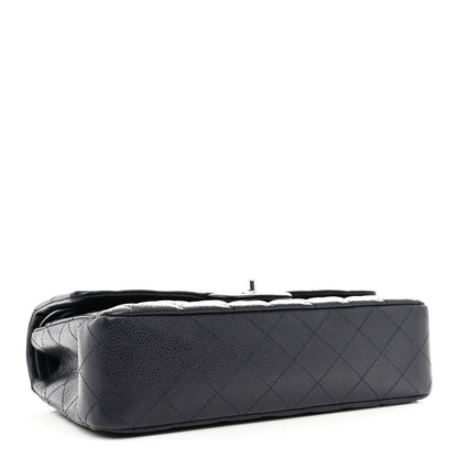 Chanel Caviar Quilted Medium Double Flap Navy 4 of 10