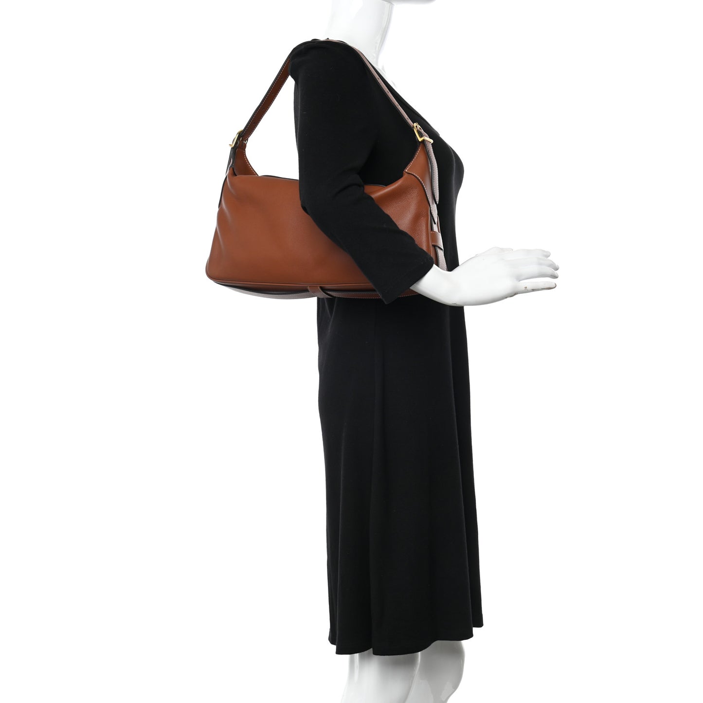 Supple Calfskin Medium Romy Shoulder Bag Tan