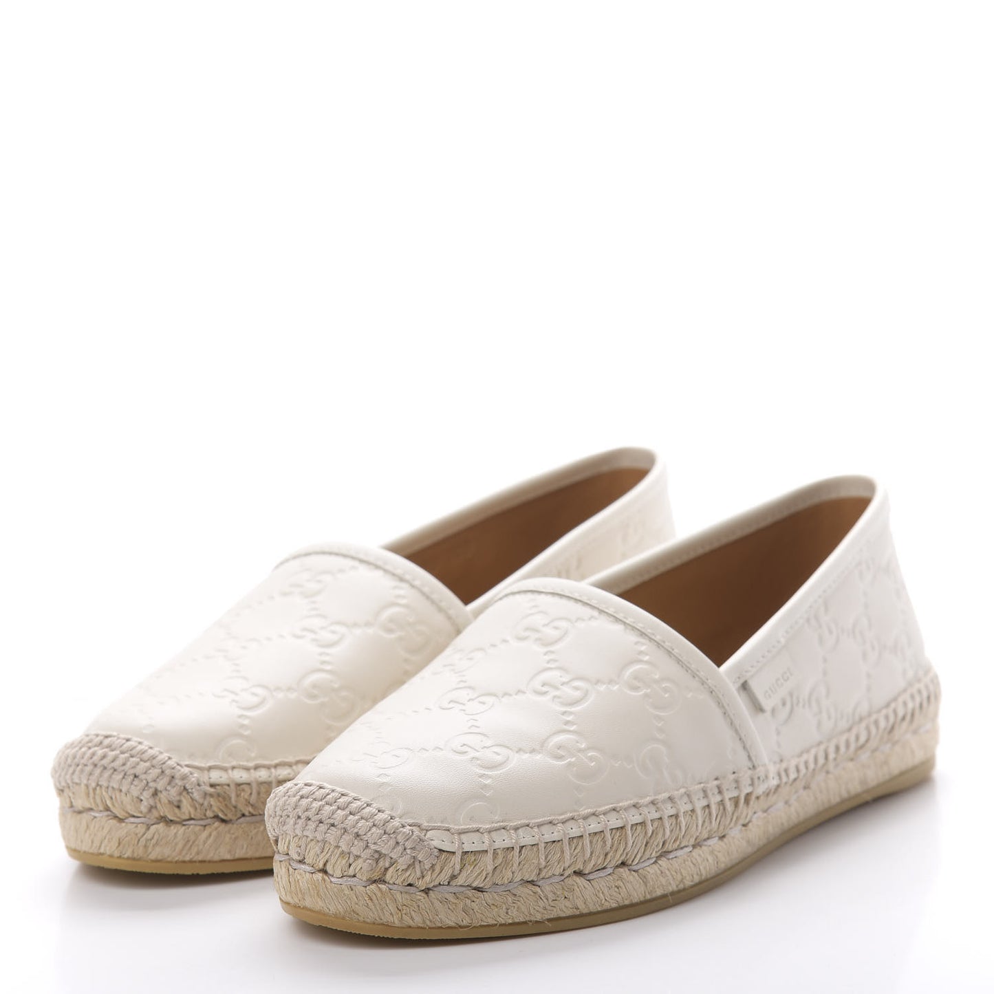 Guccissima Signature Espadrilles 35 Mystic White