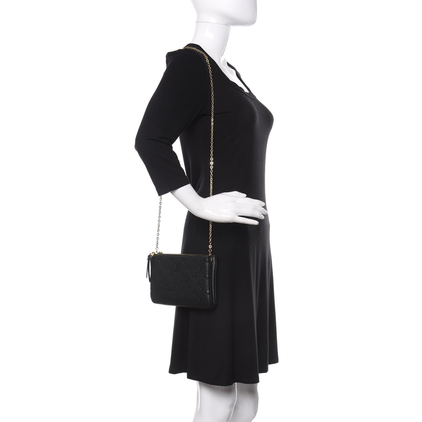 Empreinte Double Zip Pochette Black