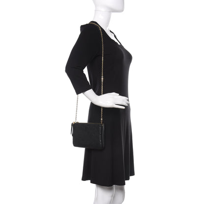 Louis Vuitton Empreinte Double Zip Pochette Black 2 of 12