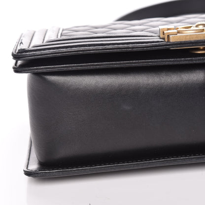 Chanel Lambskin Quilted Medium Boy Flap Black 13 of 14