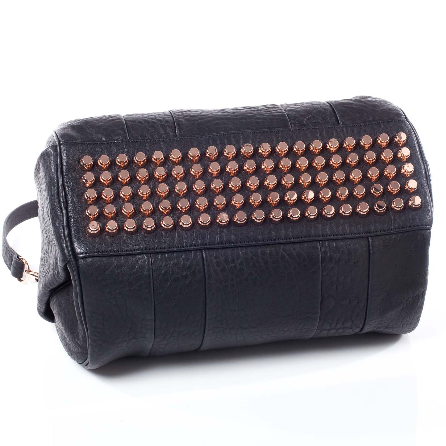 Leather Rocco w Rose Gold Hardware Black
