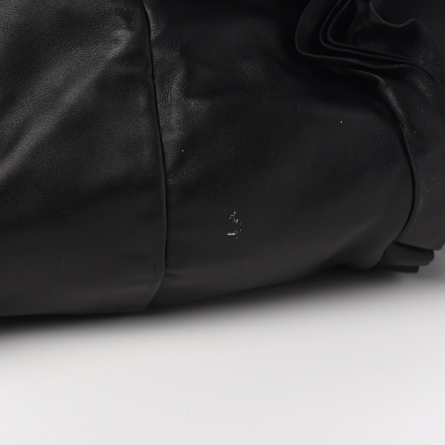Nappa Ruffle Bag Black
