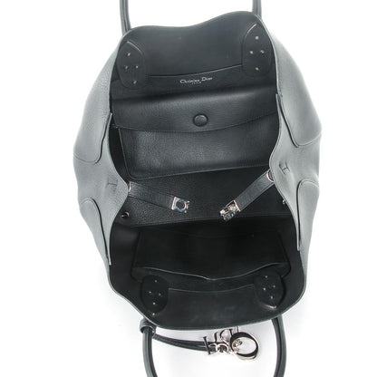 Christian Dior Supple Grained Calfskin Large Open Bar Tote Black 5 of 12