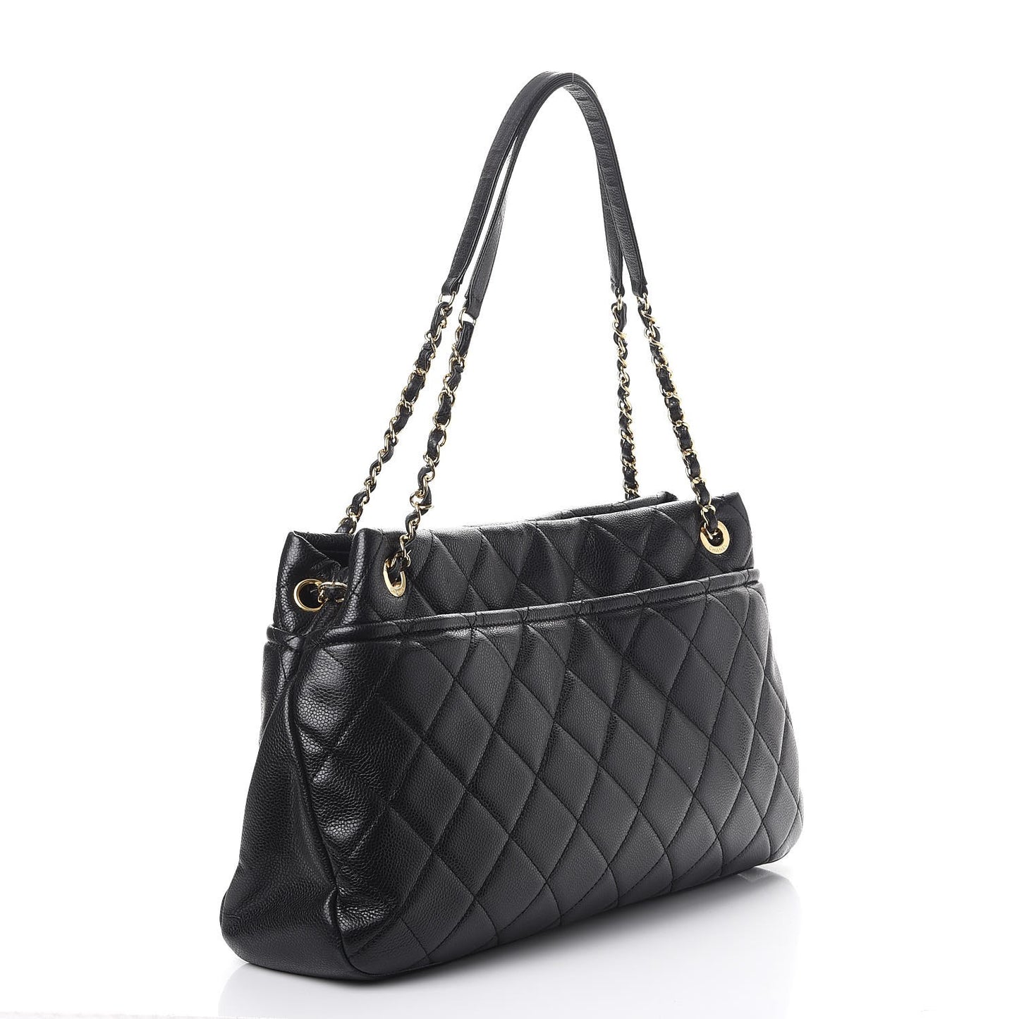 Caviar Quilted Timeless CC Soft Tote Black