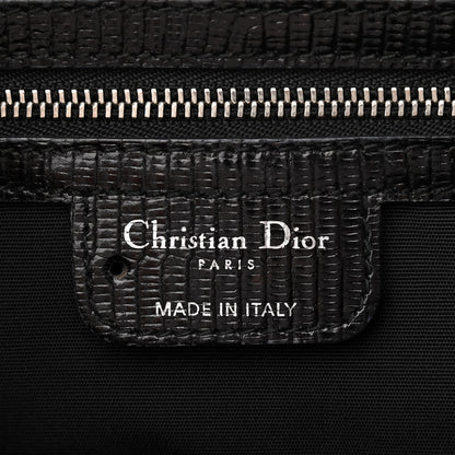 Christian Dior Calfskin Lizard Shoulder Bag Black 6 of 11