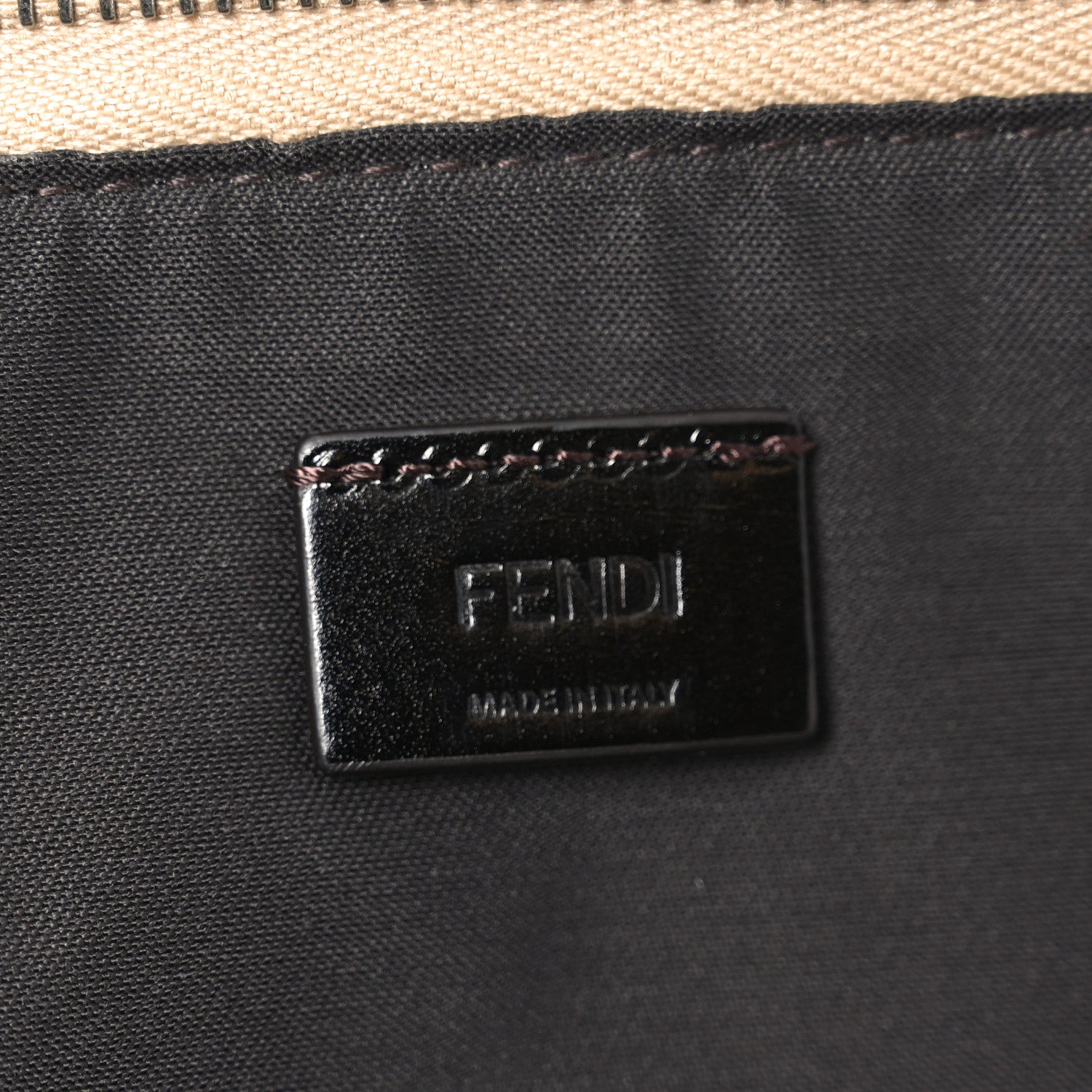 Fendi Sheepskin Baguette Bread Pouch Beige Panna 6 of 10