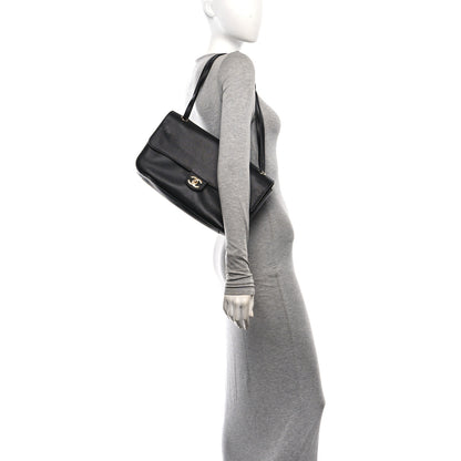 Chanel Grained Calfskin Small Souplissimo Maxi Flap Black 2 of 11