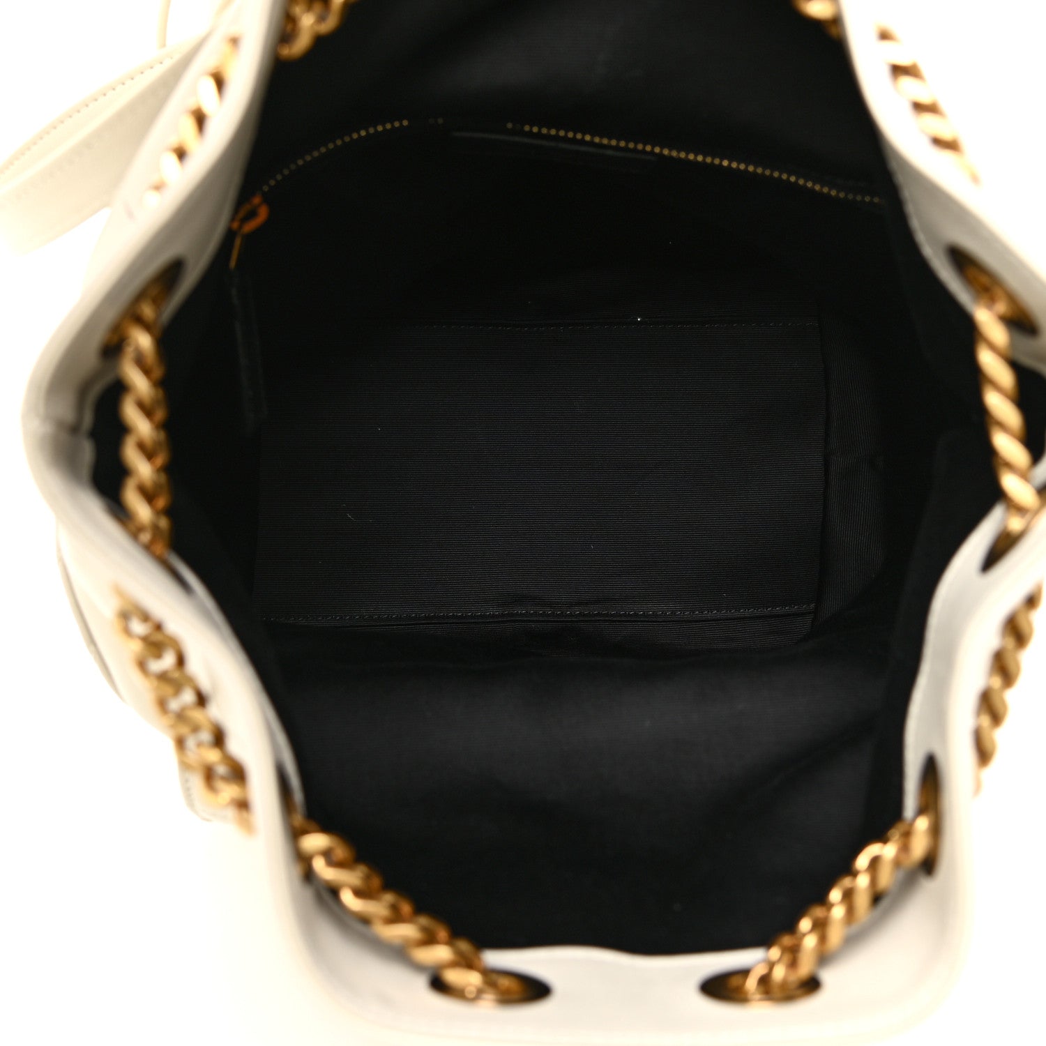 Saint Laurent Lambskin Matelasse Monogram Joe Backpack Cream 4 of 12