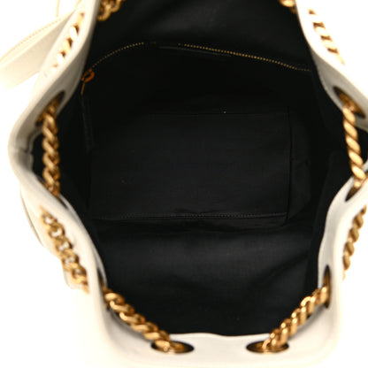 Saint Laurent Lambskin Matelasse Monogram Joe Backpack Cream 4 of 12