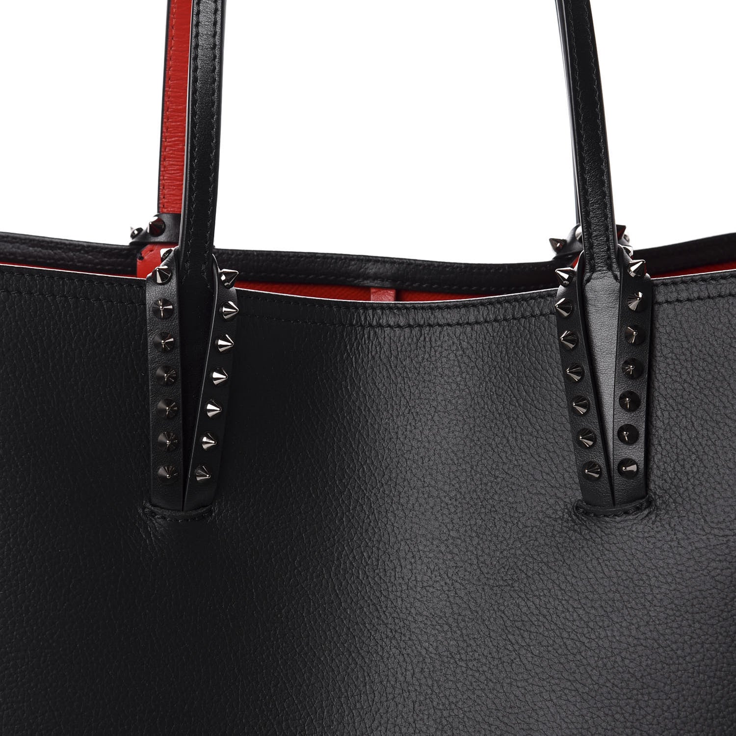 Christian Louboutin Calfskin Spikes East West Cabata Tote Black 10 of 10