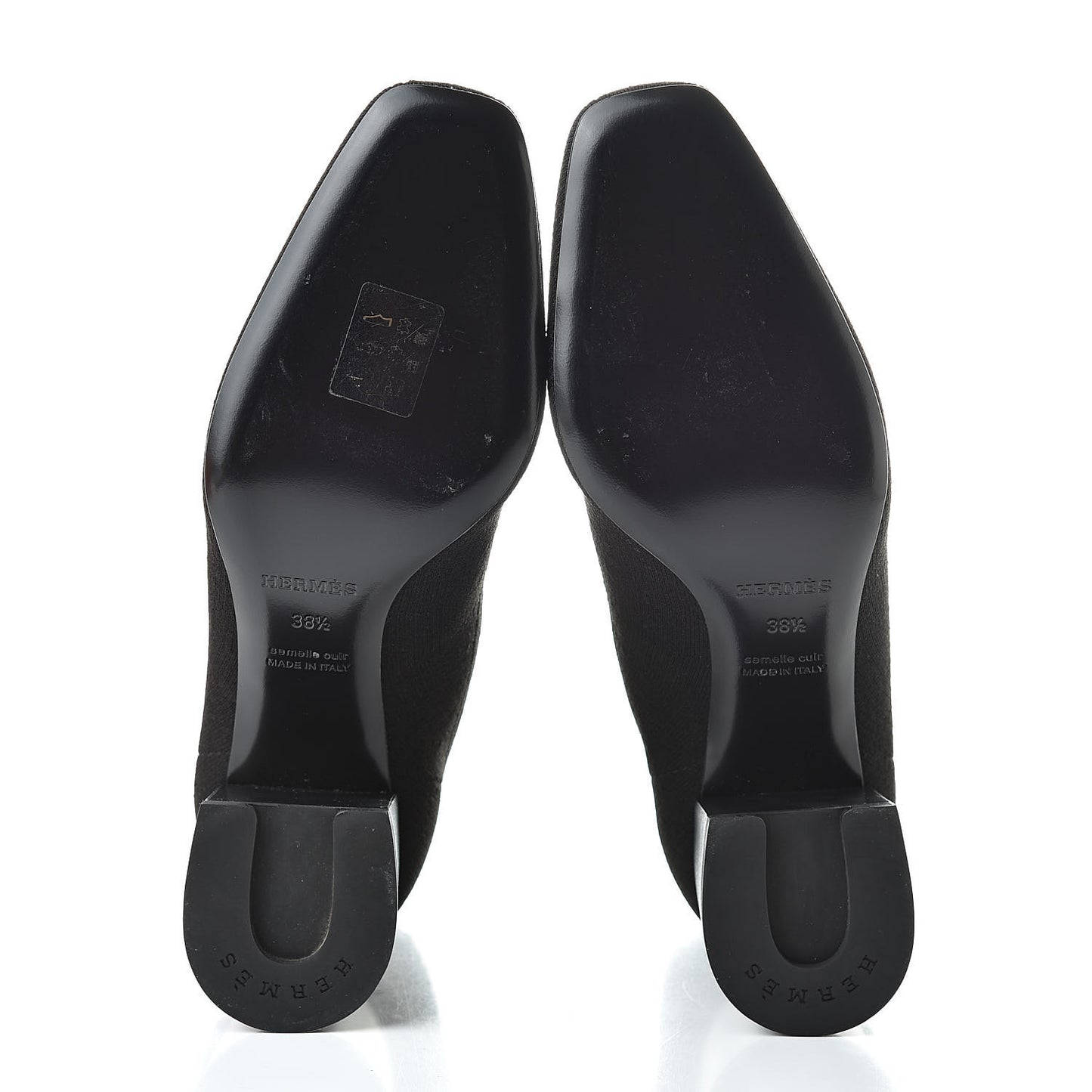 Knit Calfskin Volver Ankle Boots 38.5 Black