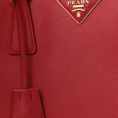 Prada Saffiano Lux Large Galleria Double Zip Tote Fuoco 10 of 10