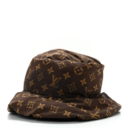 Louis Vuitton Nylon Monogram Reversible Pillow Bob Bucket Hat M Brown Black 6 of 9