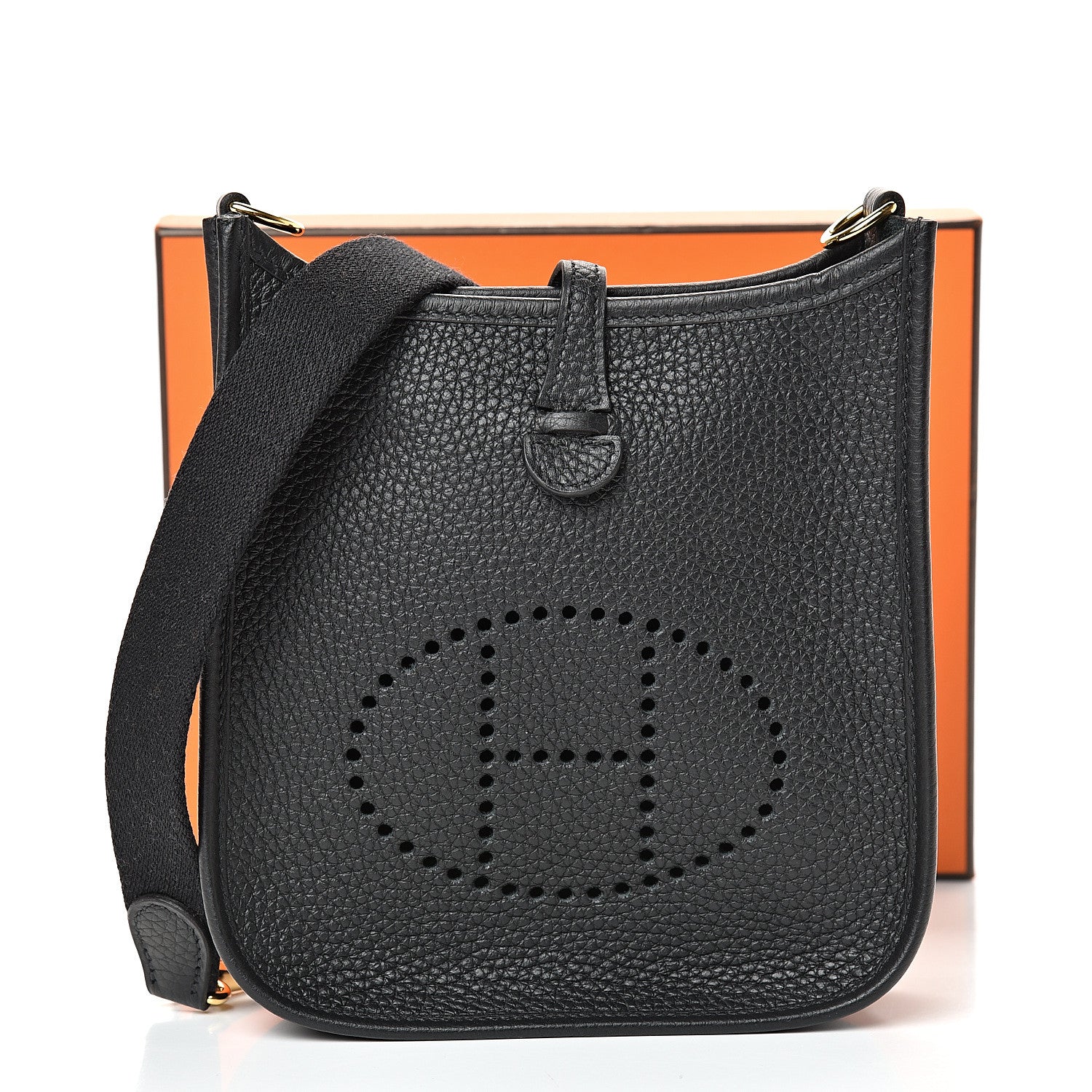 Hermes Taurillon Clemence Evelyne TPM Black 10 of 10