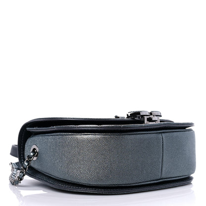 Chanel Metallic Caviar Small Coco Curve Messenger Flap Black Ruthenium 4 of 10