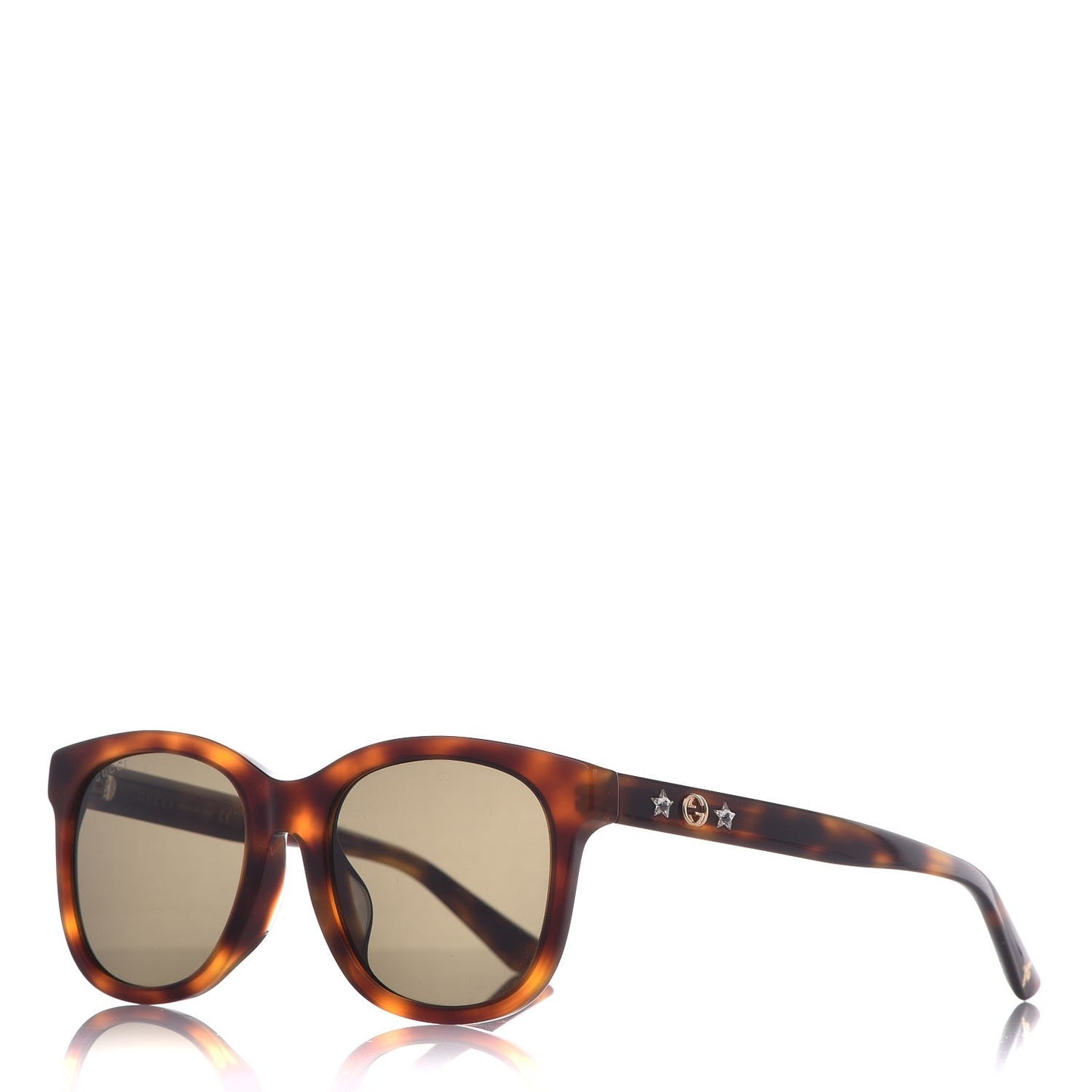 Round Frame GG Star Sunglasses GG0207S Tortoiseshell