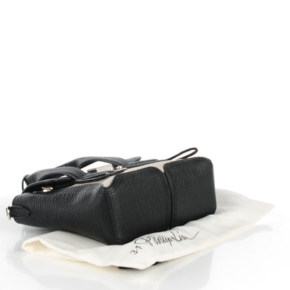 3.1 Phillip Lim 3.1 Textured Calfskin Mini Pashli Satchel Black Feather 4 of 7