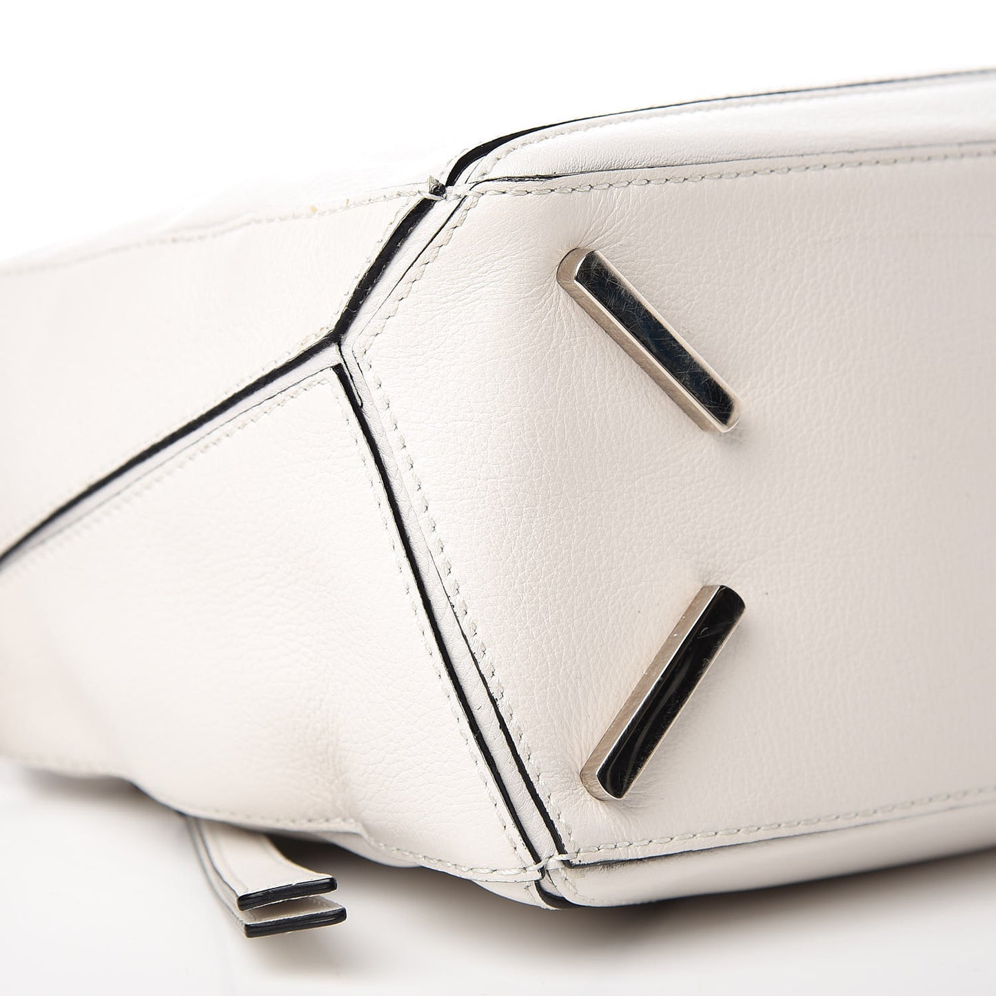 Calfskin Small Puzzle Bag White