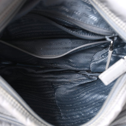 Prada Re-Nylon Vela Saffiano Pocket Double Buckle Messenger Shoulder Bag Fiordaliso 5 of 10