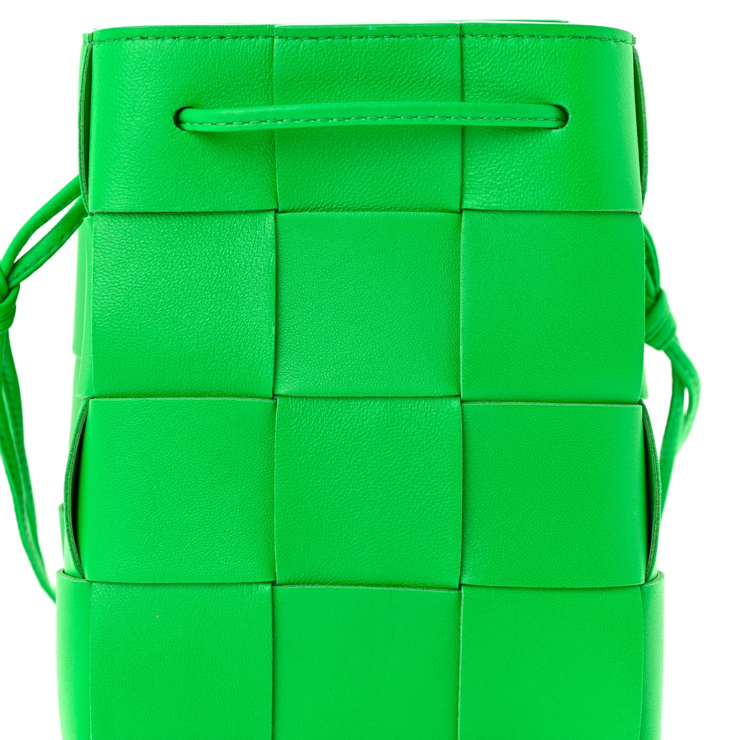 Nappa Maxi Intrecciato Small Cassette Bucket Bag Parakeet