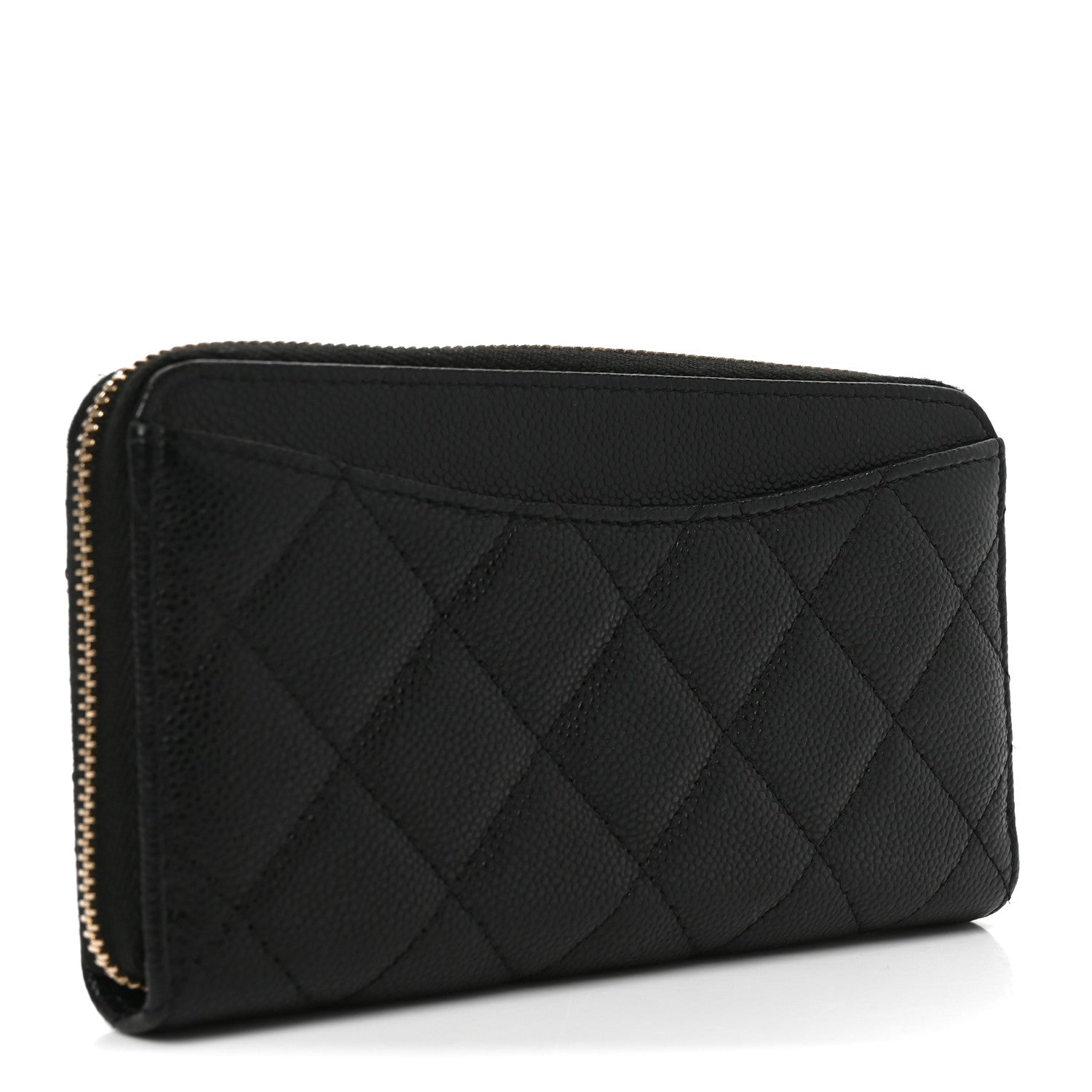 Chanel Caviar Quilted Medium Zip Around Wallet Black 3 of 8