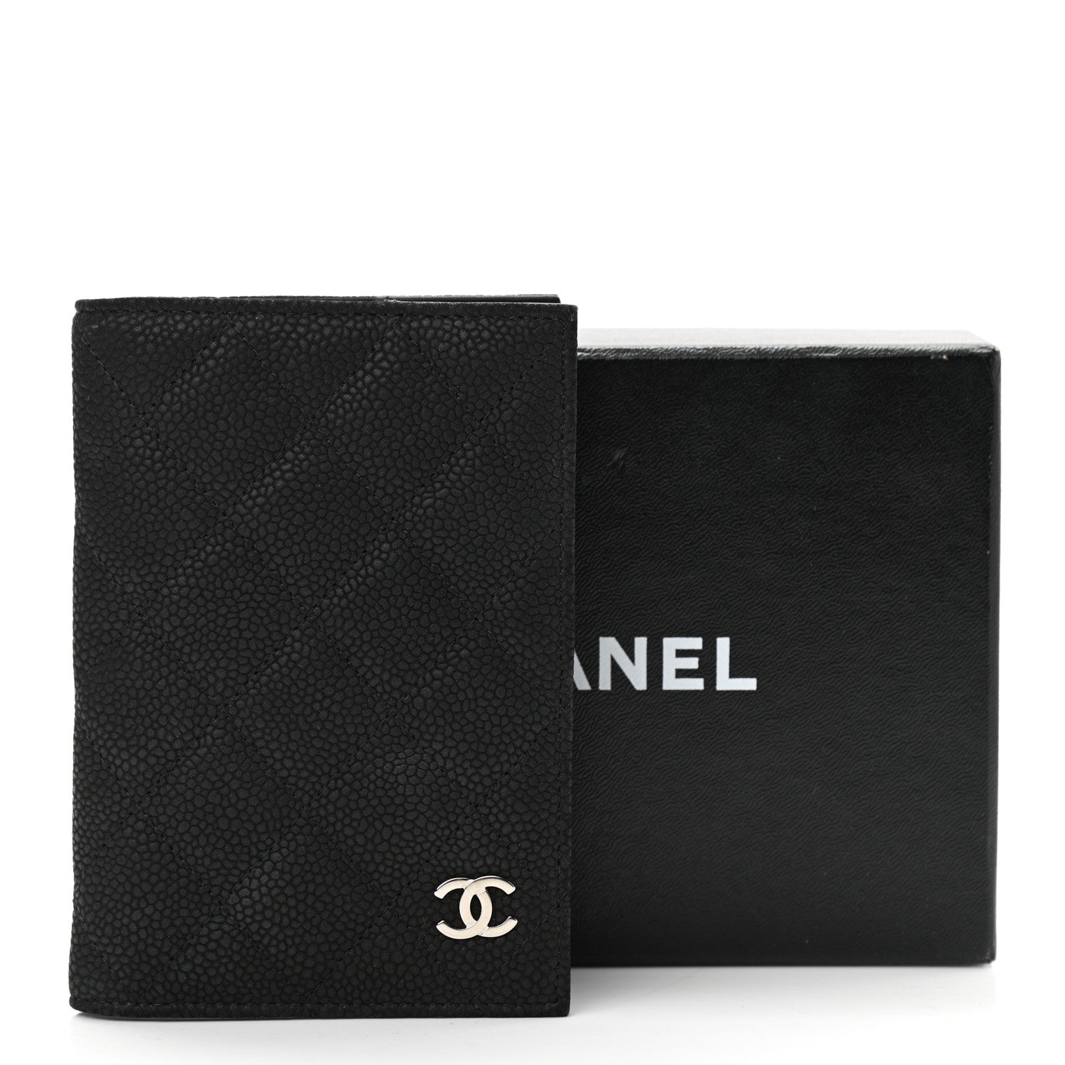 Chanel Iridescent Caviar Quilted Passport Holder Black 8 of 8