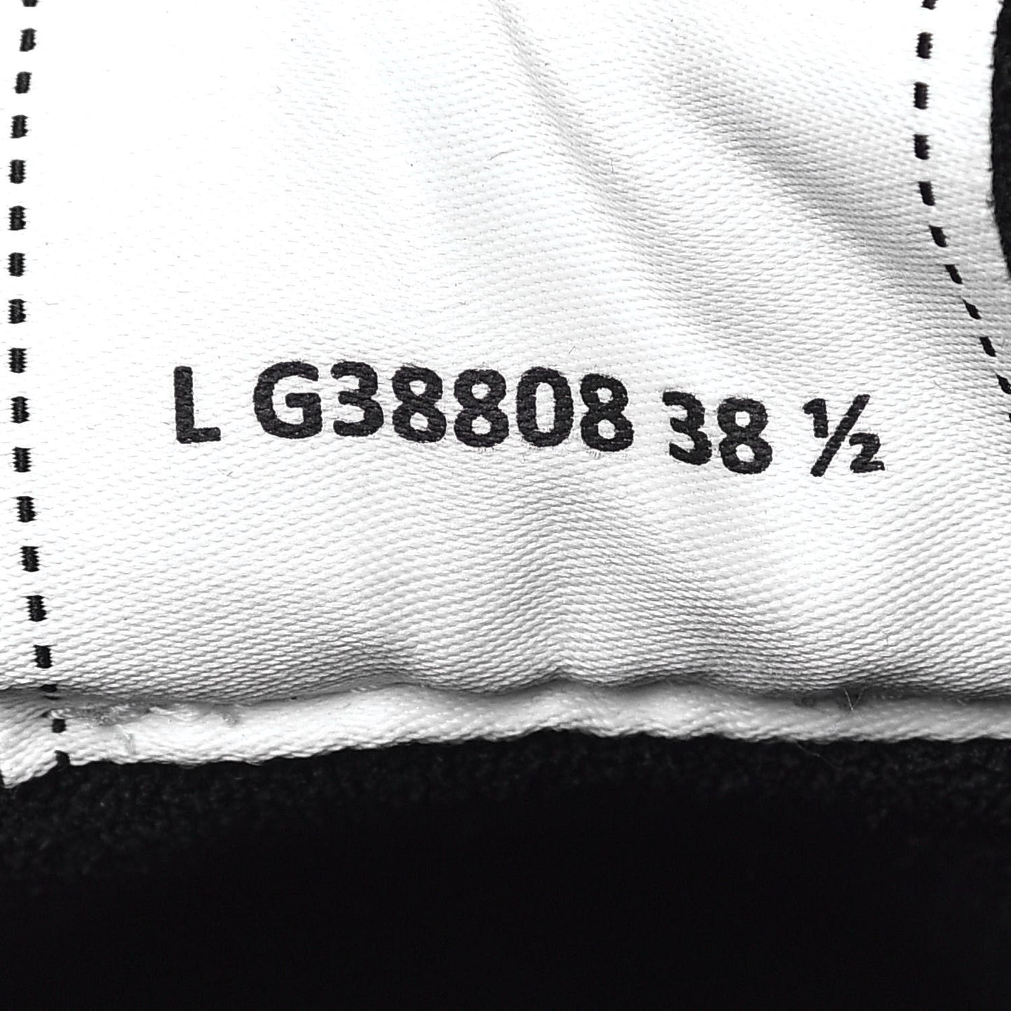 Grained Calfskin Fabric Womens Logo Sneakers 38.5 White Black