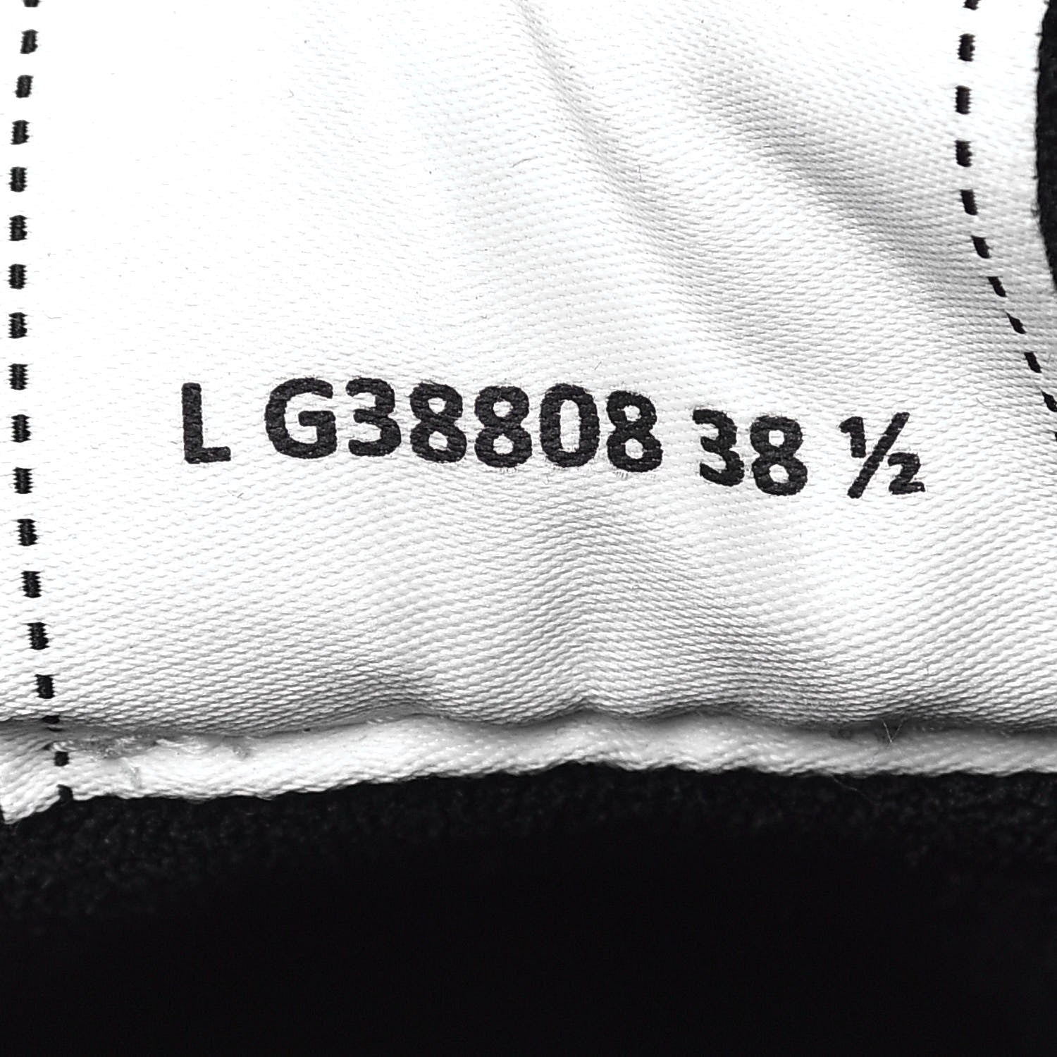 Chanel Grained Calfskin Fabric Womens Logo Sneakers 38.5 White Black 9 of 10