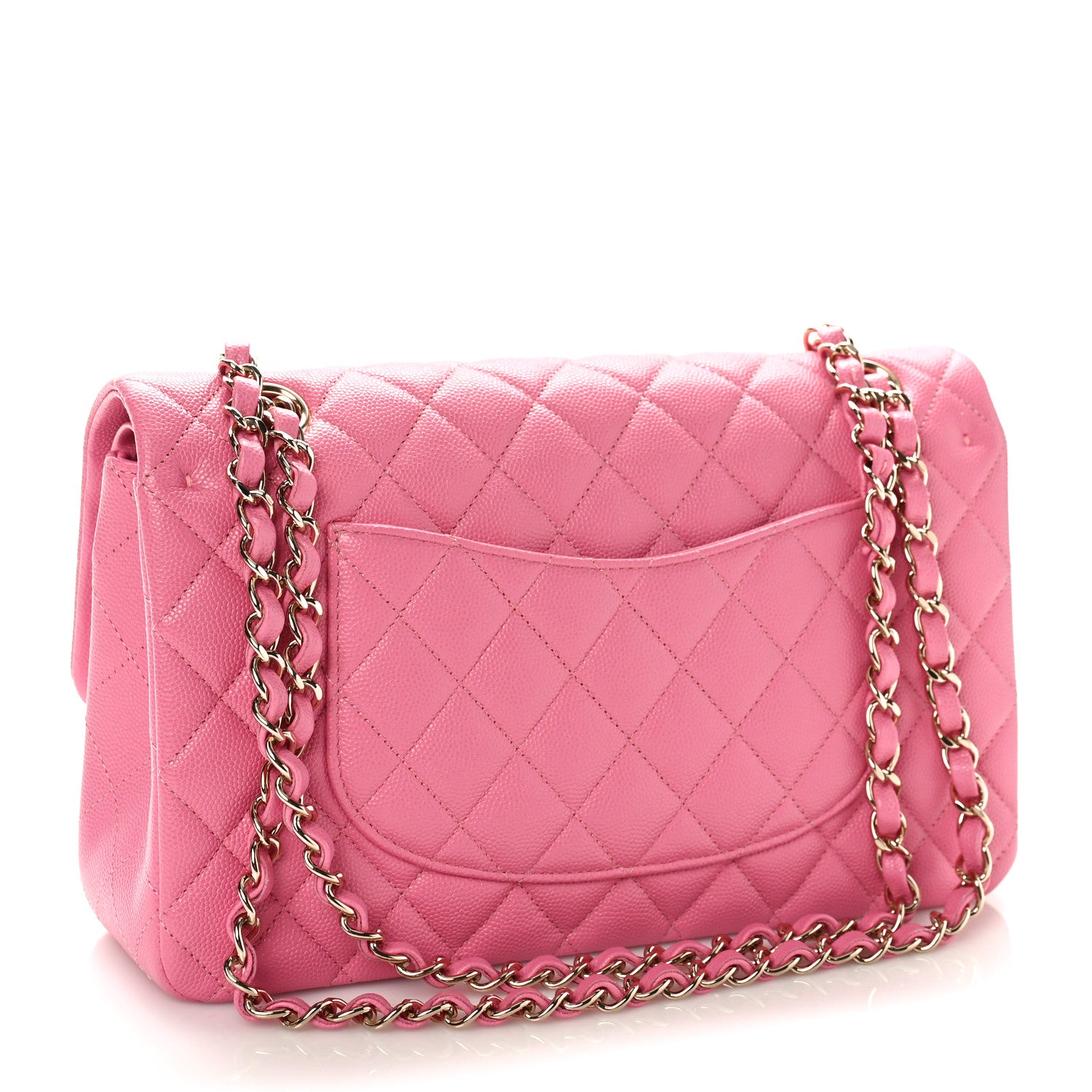 Chanel Caviar Quilted Medium Double Flap Pink 3 of 9