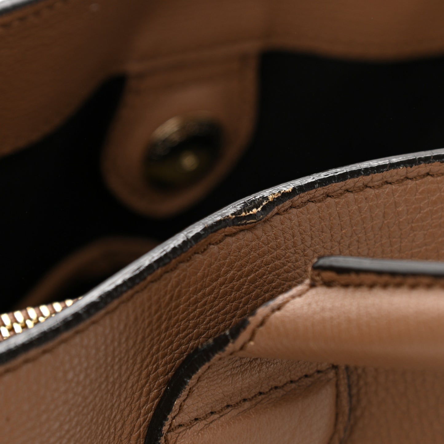 Grainy Calfskin House Check Medium Banner Tote Dark Sand