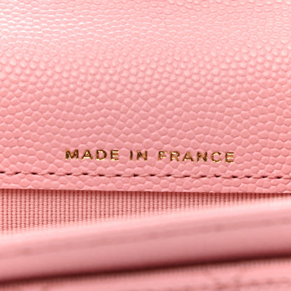 Chanel Caviar Quilted Flap Card Holder Wallet Light Pink 6 of 10