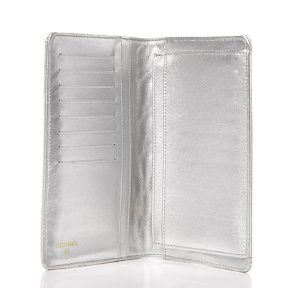 Chanel Metallic Lambskin Quilted Reissue Yen Wallet Silver 5 of 9