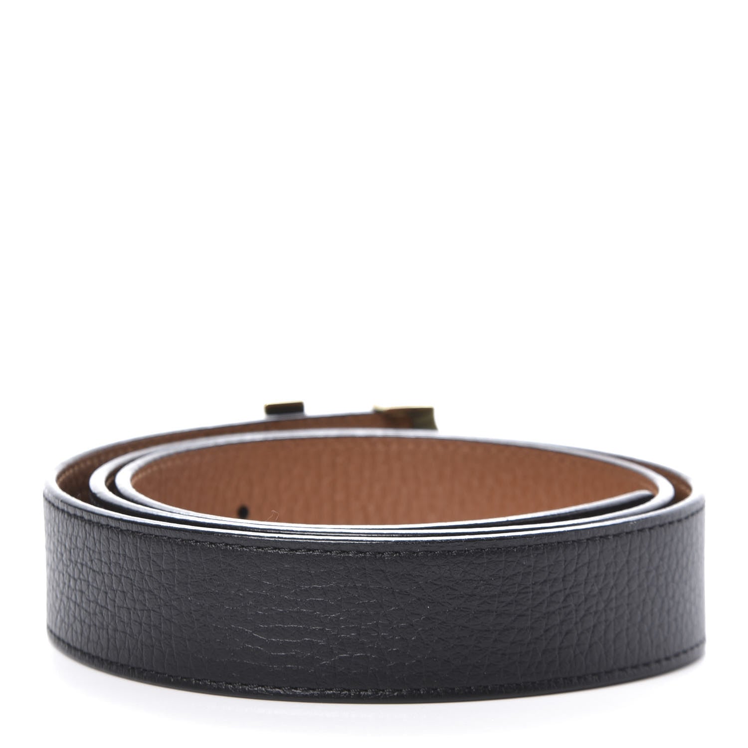 Louis Vuitton Taurillon Calfskin 40mm LV Initiales Reversible Belt 80 32 Black 2 of 6