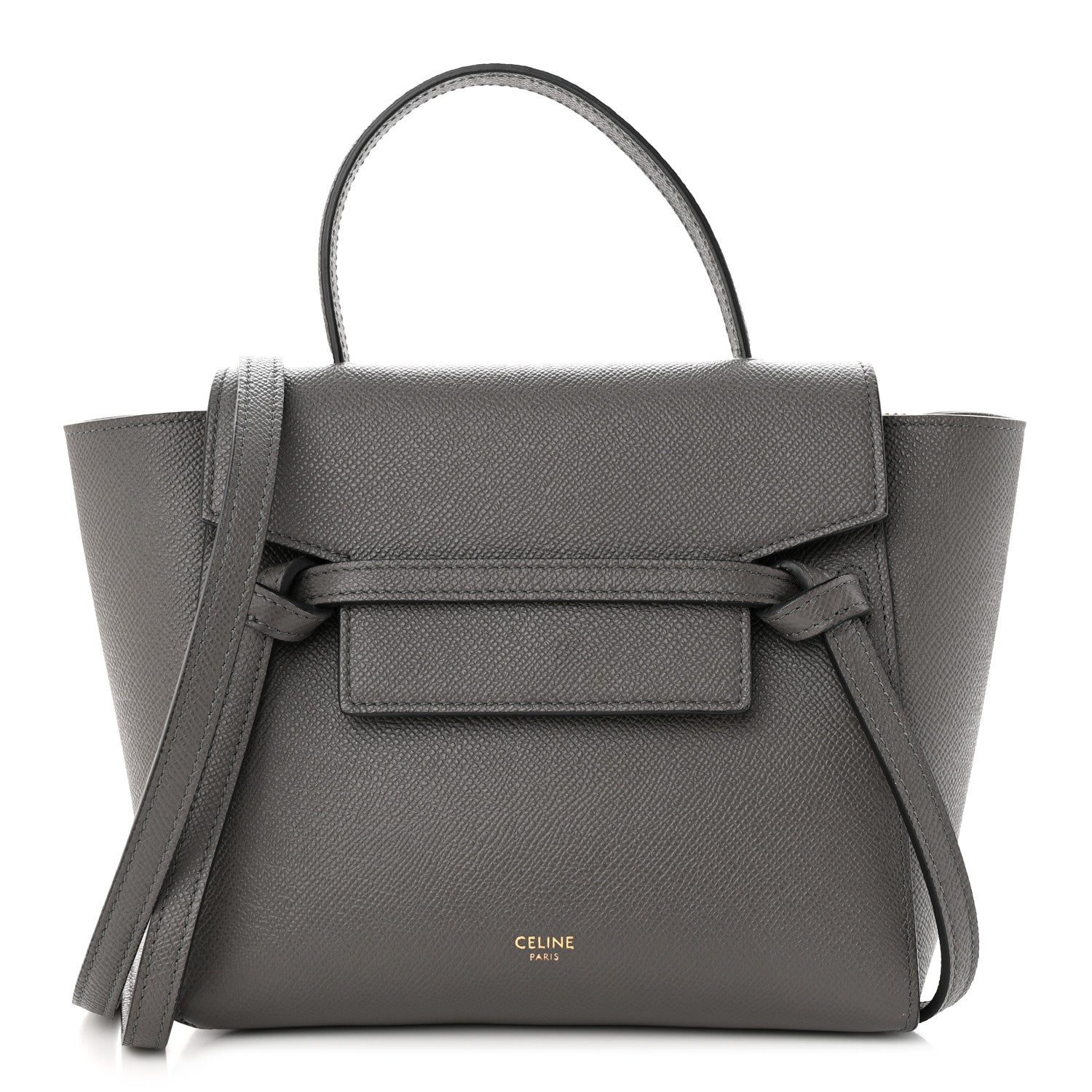 Celine Grained Calfskin Nano Belt Bag Grey 1 of 11