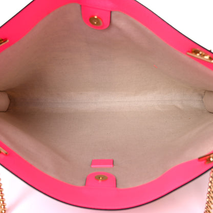 Gucci Canvas Flora Large Rajah Chain Tote White Multicolor Fuxia Fluo 5 of 11
