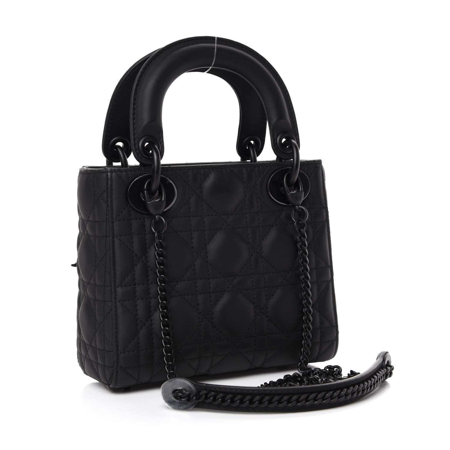Christian Dior Ultra Matte Calfskin Cannage Mini Lady Dior Black 3 of 11