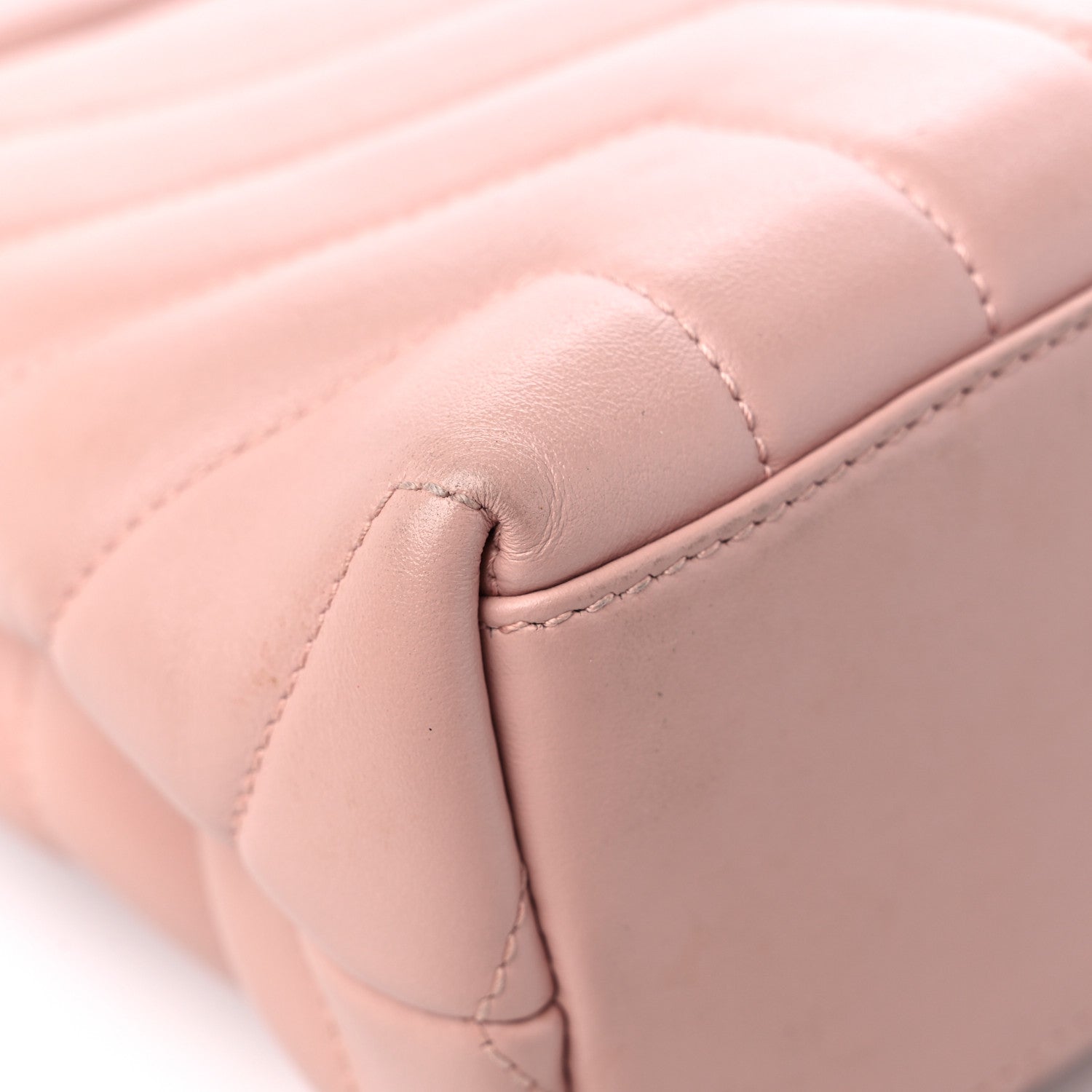 Saint Laurent Calfskin Y Quilted Monogram Small Loulou Chain Satchel Rose Antic 11 of 14
