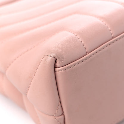Saint Laurent Calfskin Y Quilted Monogram Small Loulou Chain Satchel Rose Antic 11 of 14