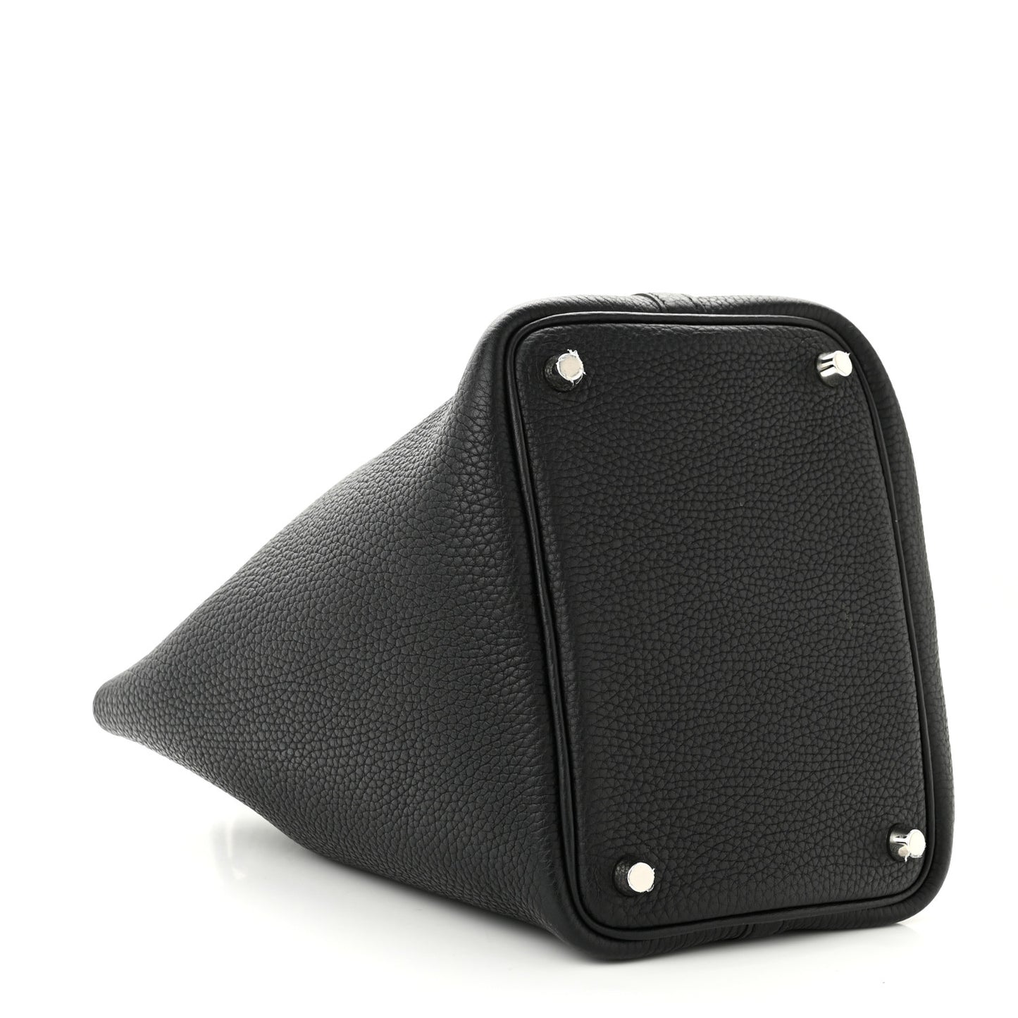 Taurillon Clemence Matte Alligator Picotin Lock Touch 18 PM Black