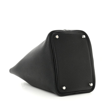Hermes Taurillon Clemence Matte Alligator Picotin Lock Touch 18 PM Black 4 of 11
