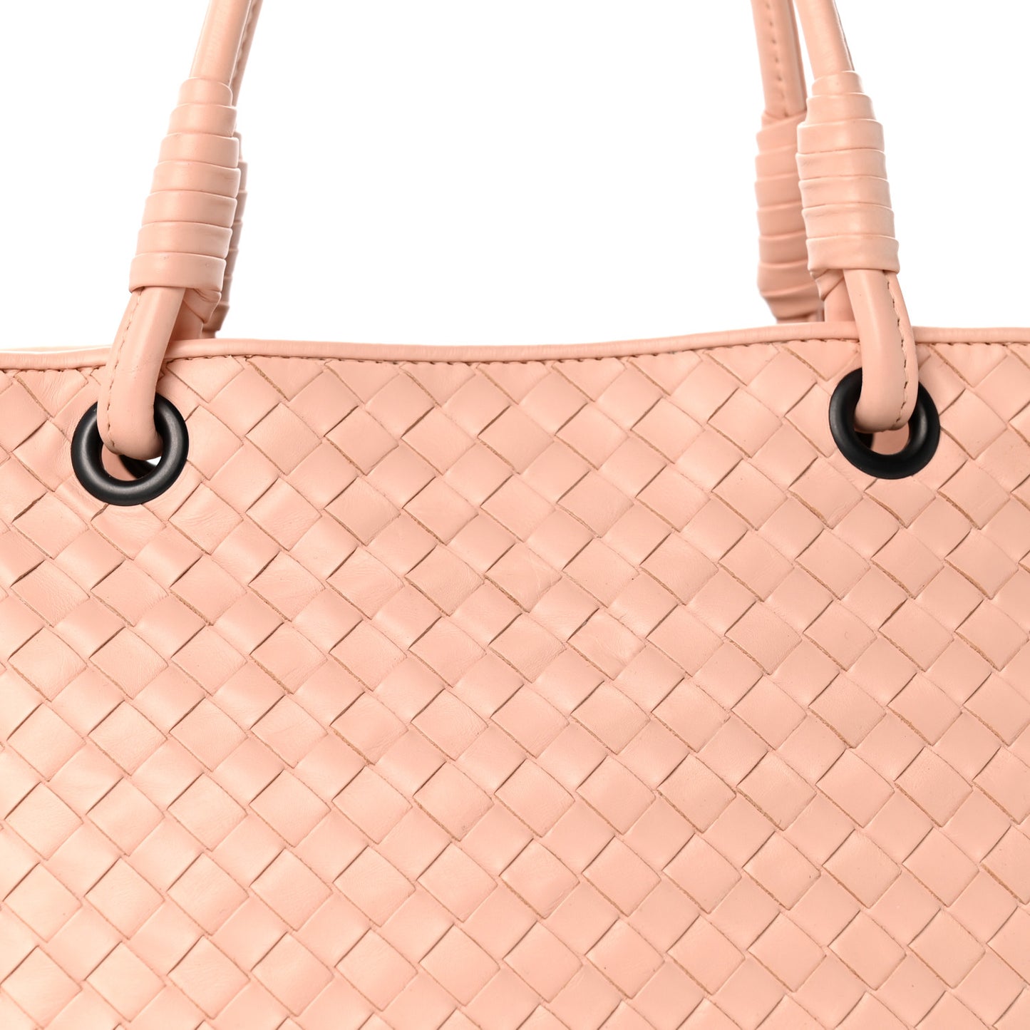 Nappa Intrecciato Woven Tote Flamingo
