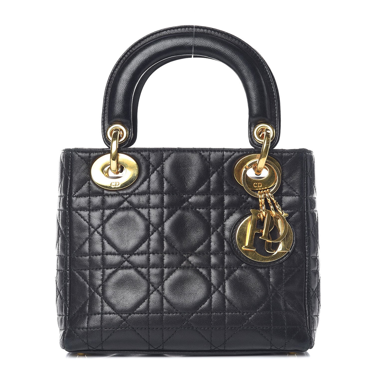Christian Dior Lambskin Cannage Mini Lady Dior Black 1 of 14
