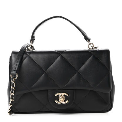 Chanel Lambskin Quilted Small Easy Carry Flap Black 1 of 10