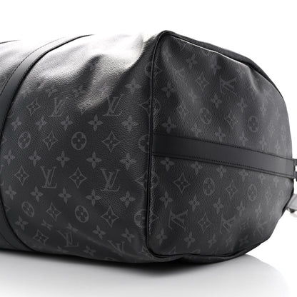 Louis Vuitton Monogram Eclipse Keepall Bandouliere 55 10 of 14