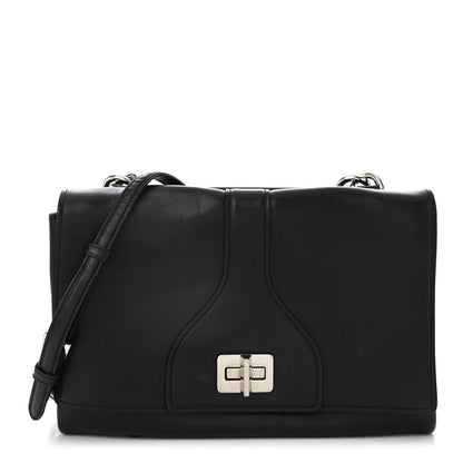 Prada Vitello Soft Chain Flap Bag Black 1 of 10